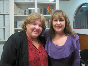 Enrique Dussel junto a Aleida Guevara March en su visita al CAMeNA (23 de agosto de 2012).	